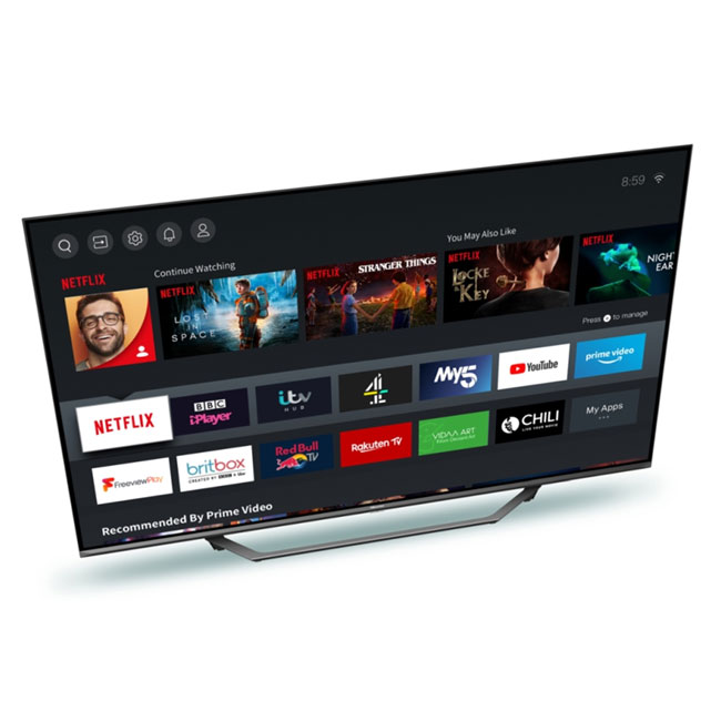 Televizor Smart Hisense 55A7500F, 55", 4K, LED, WIfi, HDMI, Motion Clear, Gri, Clasa A