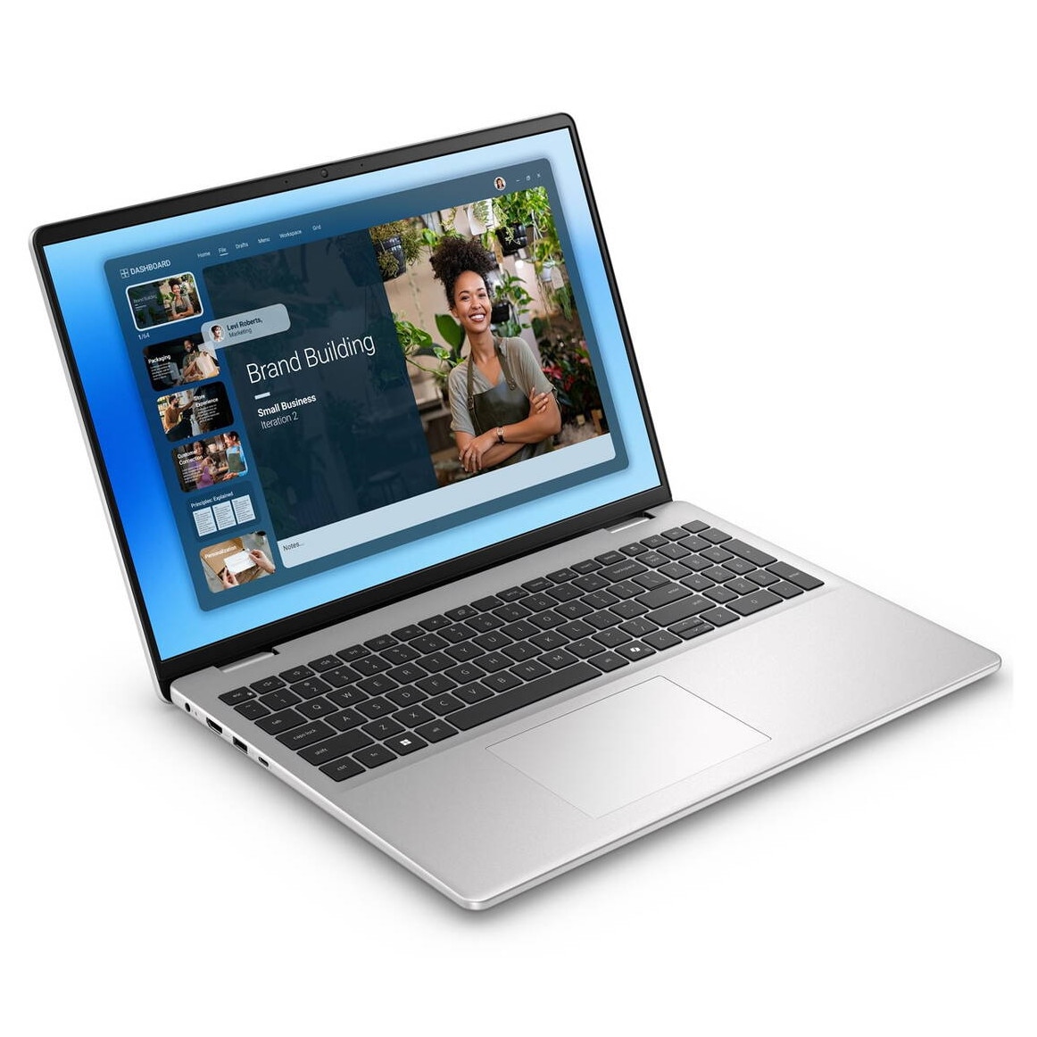Laptop Dell DC16251 Intel Core 5 120U 40.6Cm 16Inch Full HD+ 16GB RAM DDR5-SDRAM 512 GB SSD Wi-Fi 6E (802.11ax) Windows 11 Pro, Platinum Silver