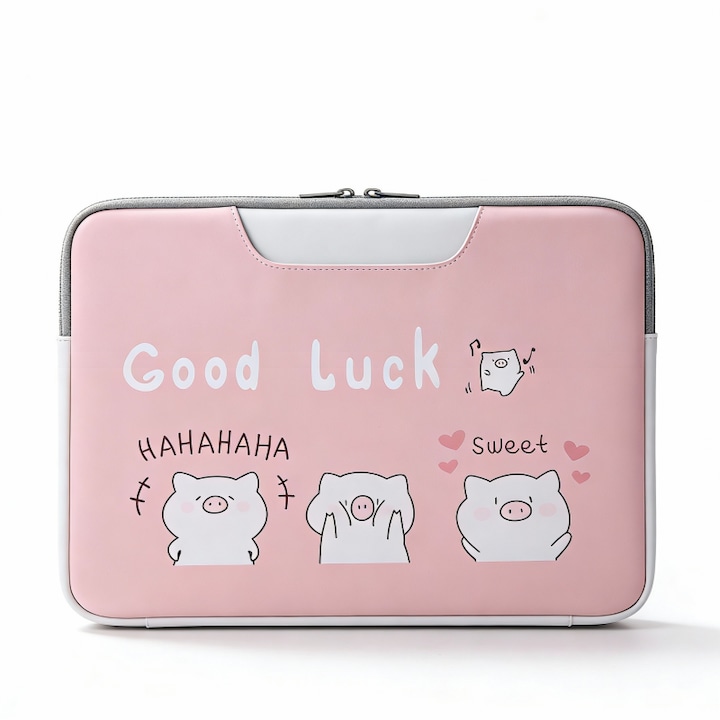 Husă Laptop 12 inch, Stil Purceluri Cute, Antisoc, Rucsac