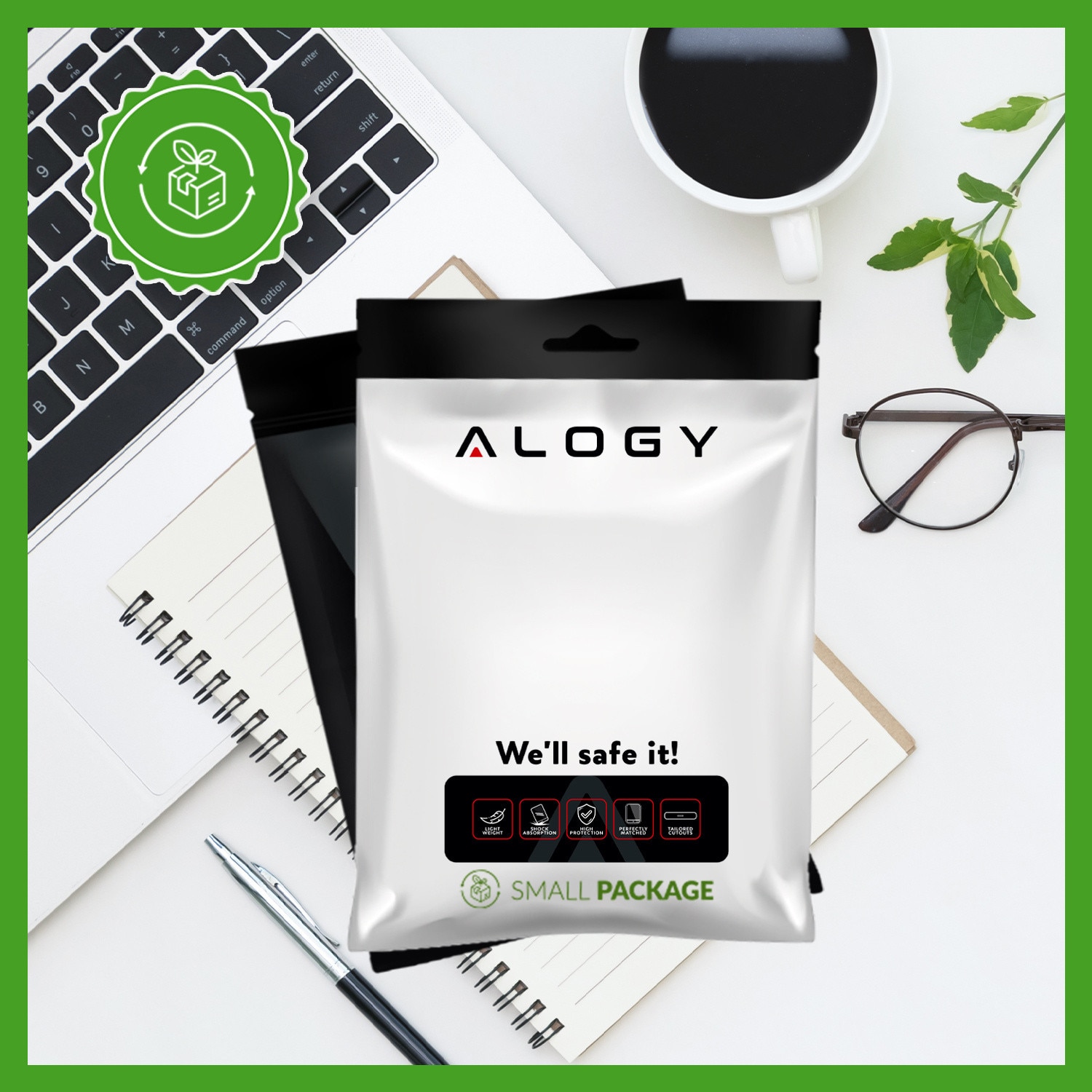 Etui obrotiv 360 pentru Samsung Galaxy Tab A9 Plus 2023 11", Alogy, negru, material ecologic, functie Sleep/Wake Up