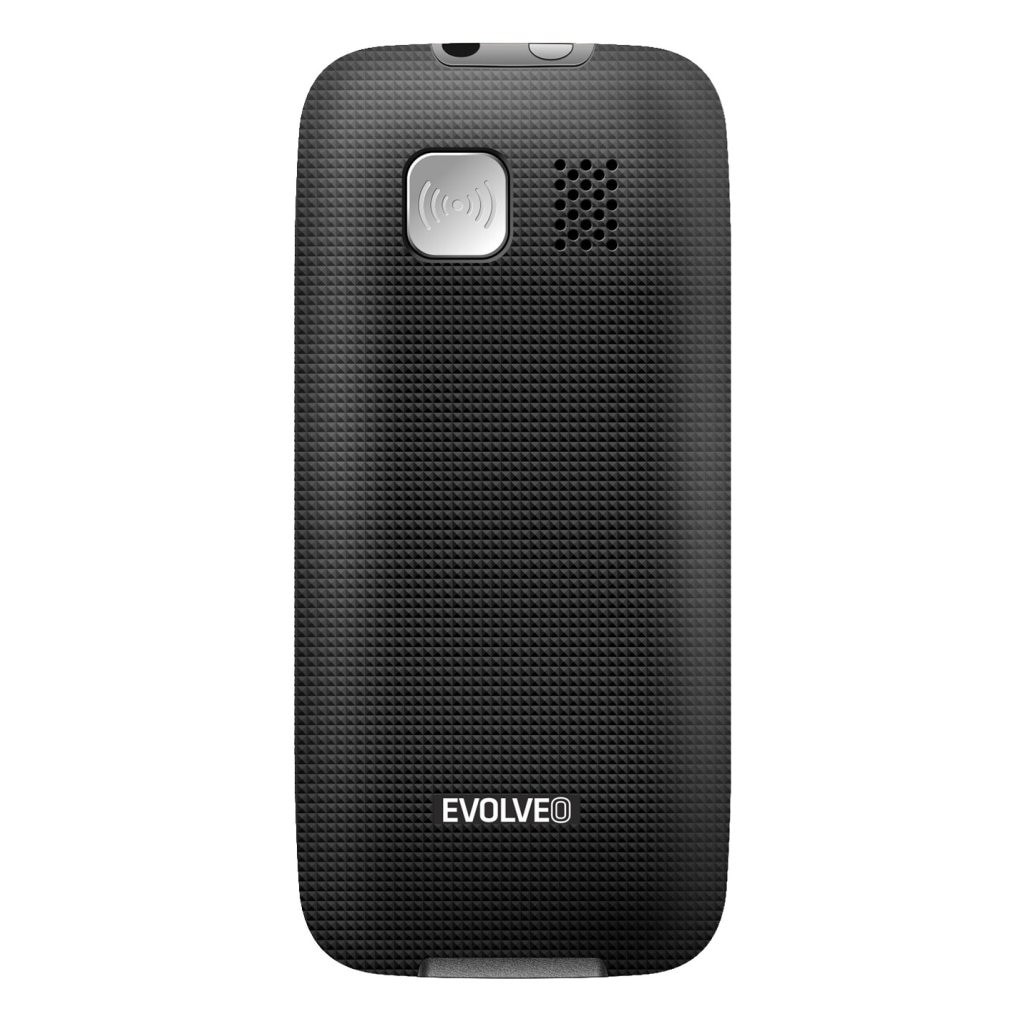 EVOLVEO EasyPhone, telefon mobil pentru seniori cu suport de incarcare, negru