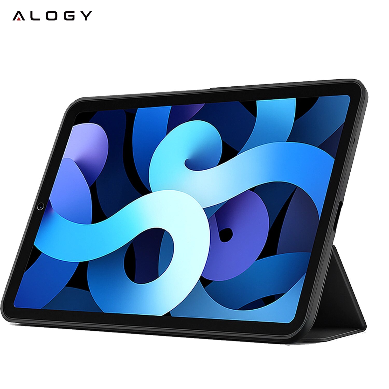 Husa Alogy ieftina cu spate TPU si spatiu pentru creion pentru Apple iPad 10.2 7/8/9Gen 2019/2020/2021, neagra