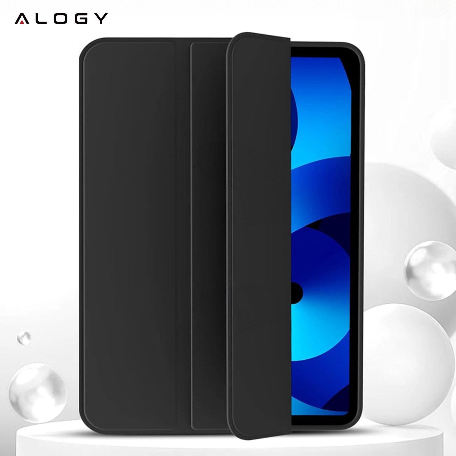 Husa Alogy ieftina cu spate TPU si spatiu pentru creion pentru Apple iPad 10.2 7/8/9Gen 2019/2020/2021, neagra