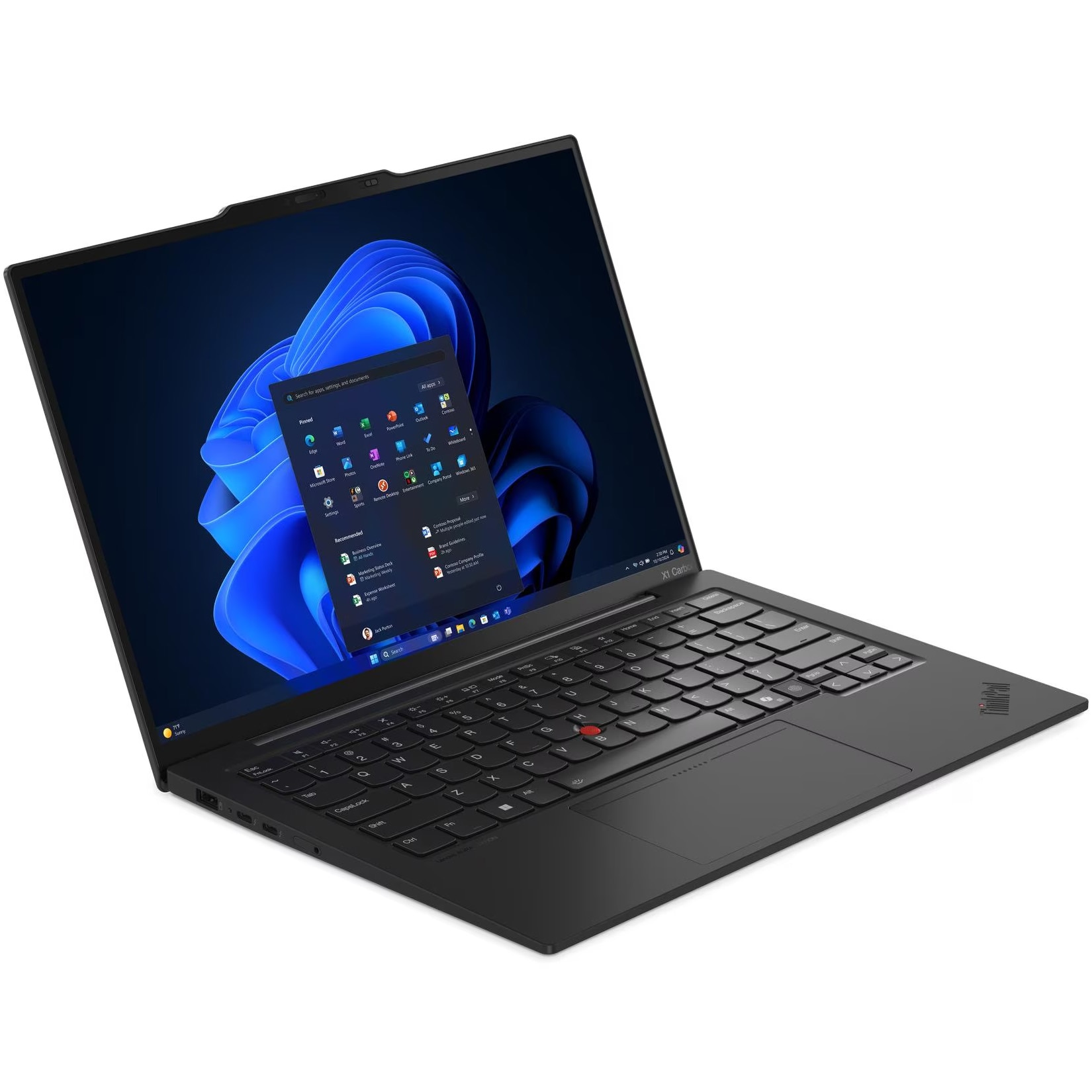 Laptop Lenovo ThiPad X1 Carbon Gen 13 Aura Edition cu procesor Intel Core™ Ultra 7 265U pana la 5.3GHz, 14" WUXGA, IPS, 64GB LPDDR5x RAM, 1TB SSD, Intel® Graphics , Windows® 11 Pro, Black, 3Y Courier