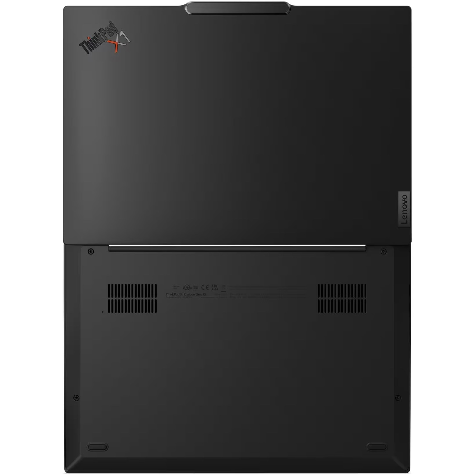 Laptop Lenovo ThiPad X1 Carbon Gen 13 Aura Edition cu procesor Intel Core™ Ultra 7 265U pana la 5.3GHz, 14" WUXGA, IPS, 64GB LPDDR5x RAM, 1TB SSD, Intel® Graphics , Windows® 11 Pro, Black, 3Y Courier