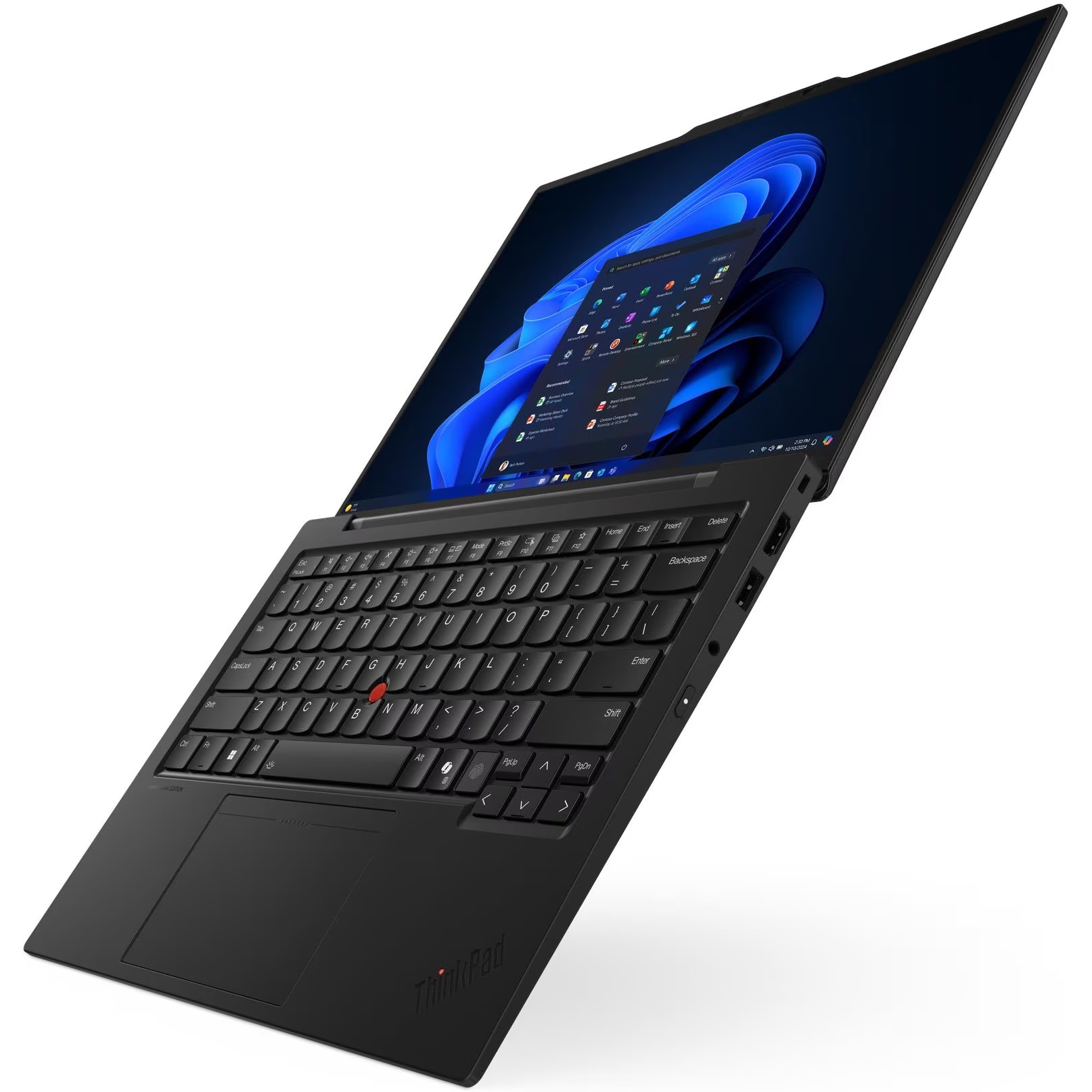 Laptop Lenovo ThiPad X1 Carbon Gen 13 Aura Edition cu procesor Intel Core™ Ultra 7 265U pana la 5.3GHz, 14" WUXGA, IPS, 64GB LPDDR5x RAM, 1TB SSD, Intel® Graphics , Windows® 11 Pro, Black, 3Y Courier