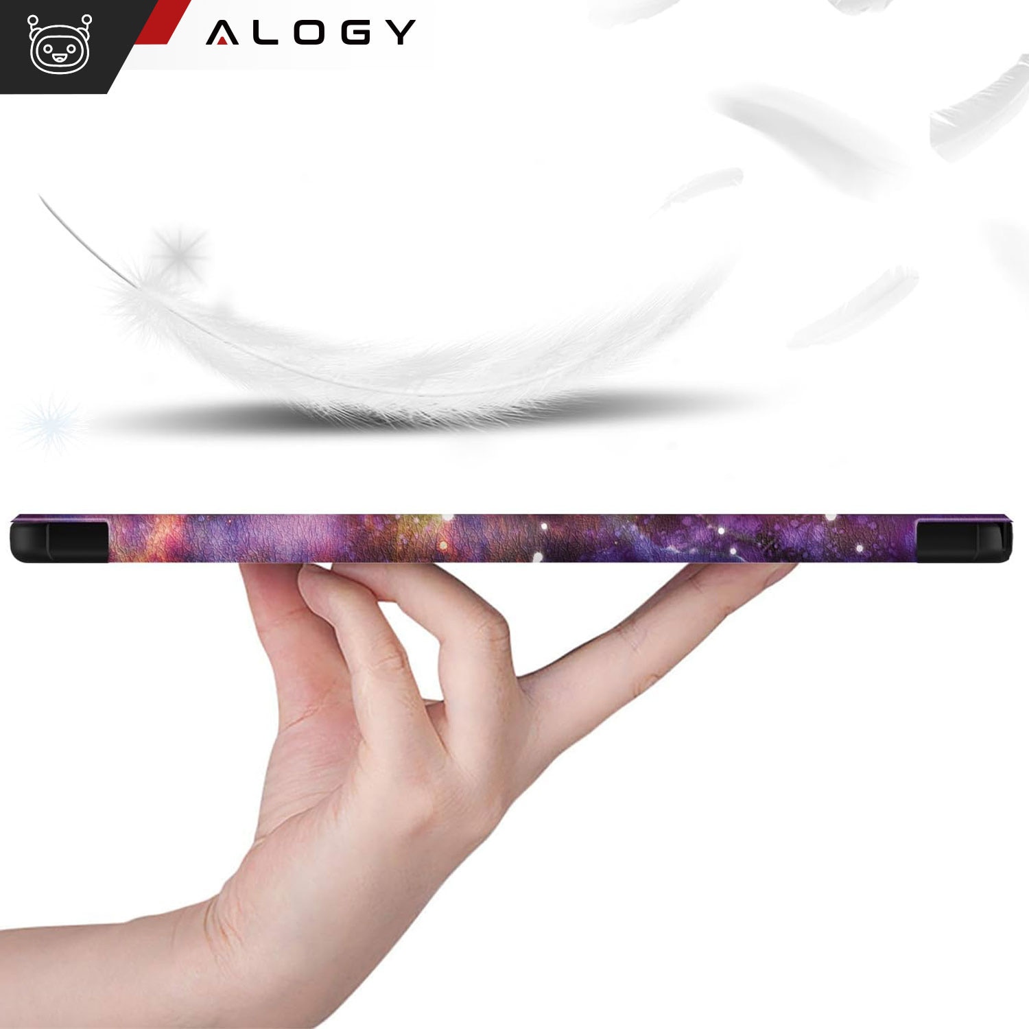 Etui pentru tableta Alogy Book Cover Case Unicorn, compatibil cu Samsung Galaxy Tab A9 Plus 2023 11", ecologic, cu suport, inchis pe magnet