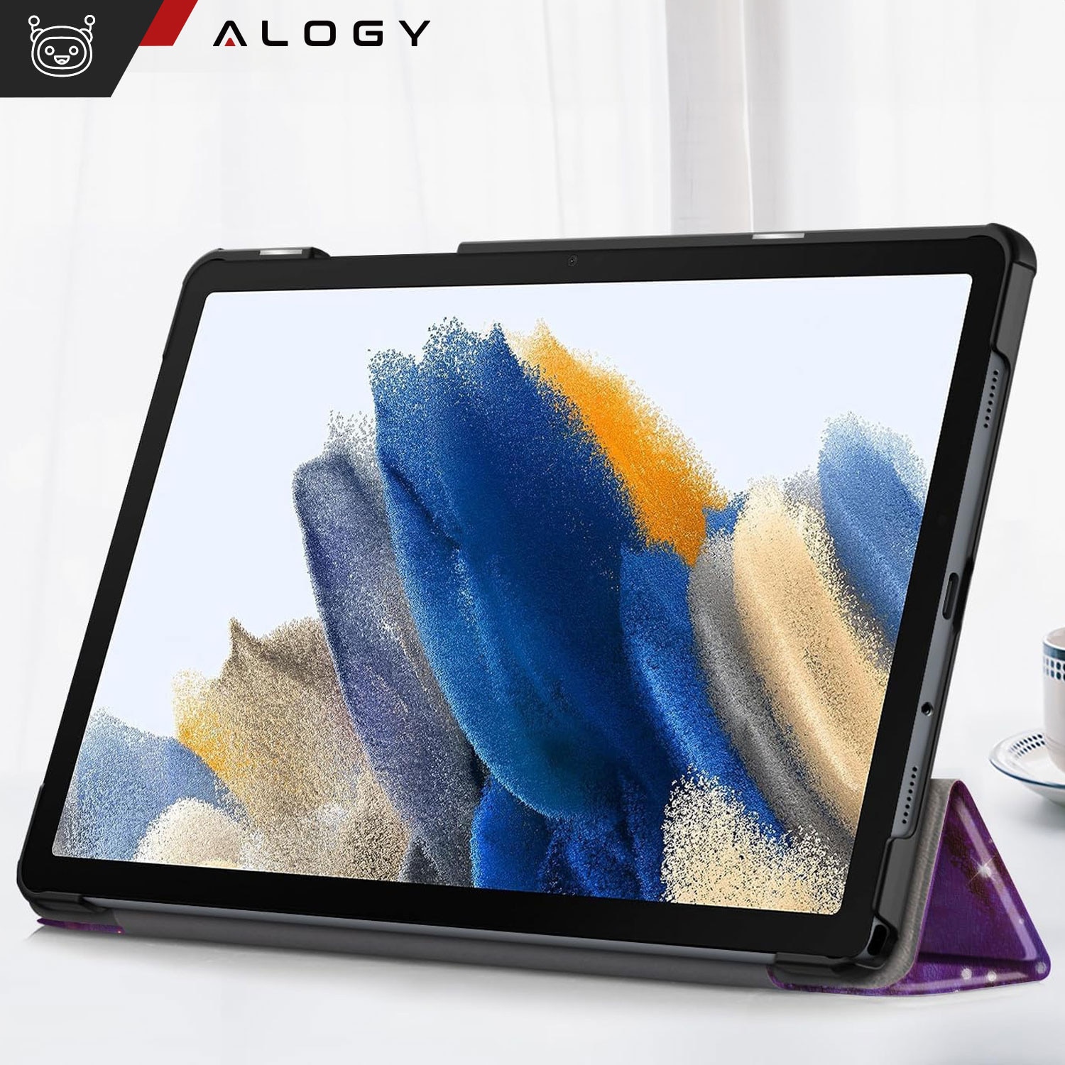 Etui pentru tableta Alogy Book Cover Case Unicorn, compatibil cu Samsung Galaxy Tab A9 Plus 2023 11", ecologic, cu suport, inchis pe magnet