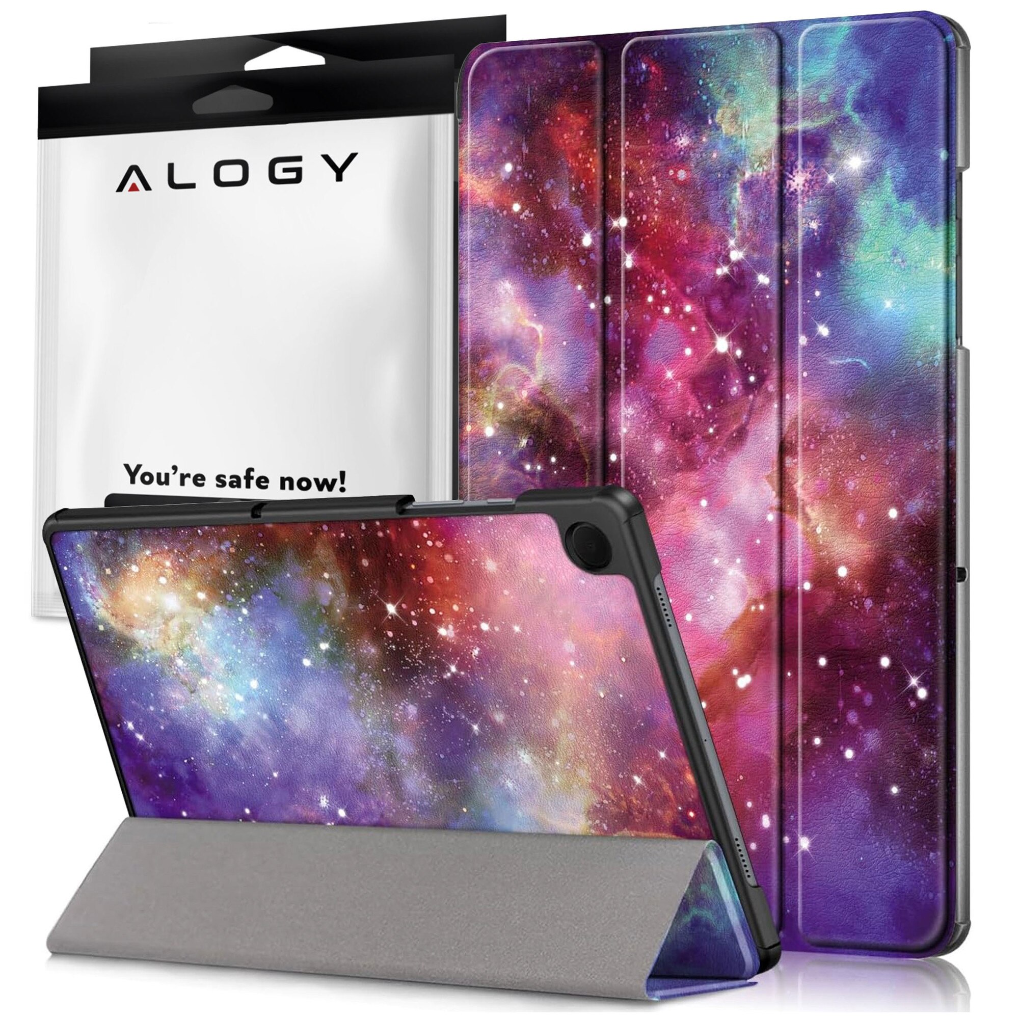 Etui pentru tableta Alogy Book Cover Case Unicorn, compatibil cu Samsung Galaxy Tab A9 Plus 2023 11", ecologic, cu suport, inchis pe magnet