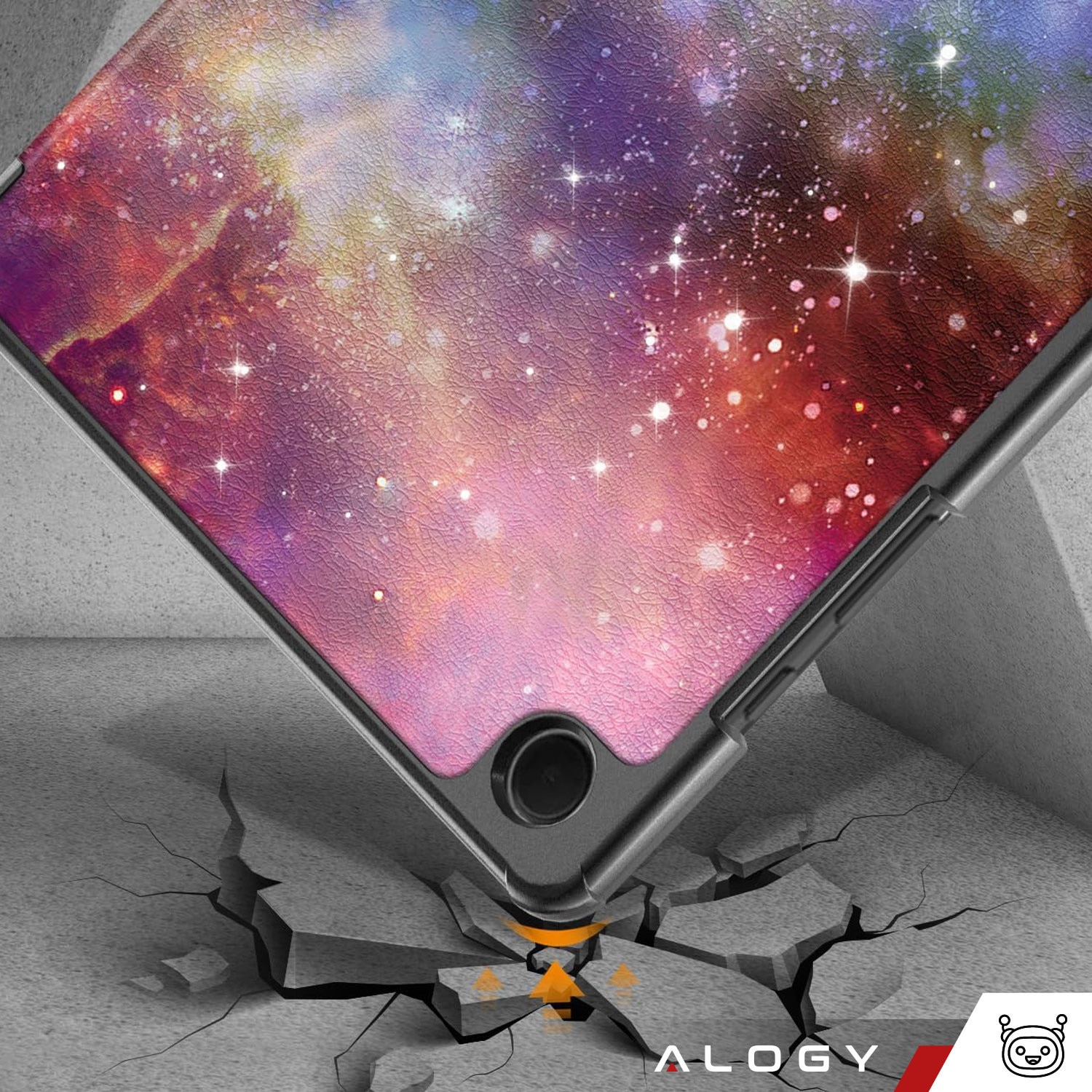 Etui pentru tableta Alogy Book Cover Case Unicorn, compatibil cu Samsung Galaxy Tab A9 Plus 2023 11", ecologic, cu suport, inchis pe magnet