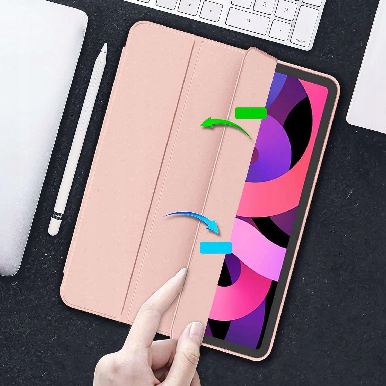 Husa tableta Alogy, Poliuretan termoplastic, pentru Apple iPad Air 4 2020/Air 5 2022, 10.9", roz