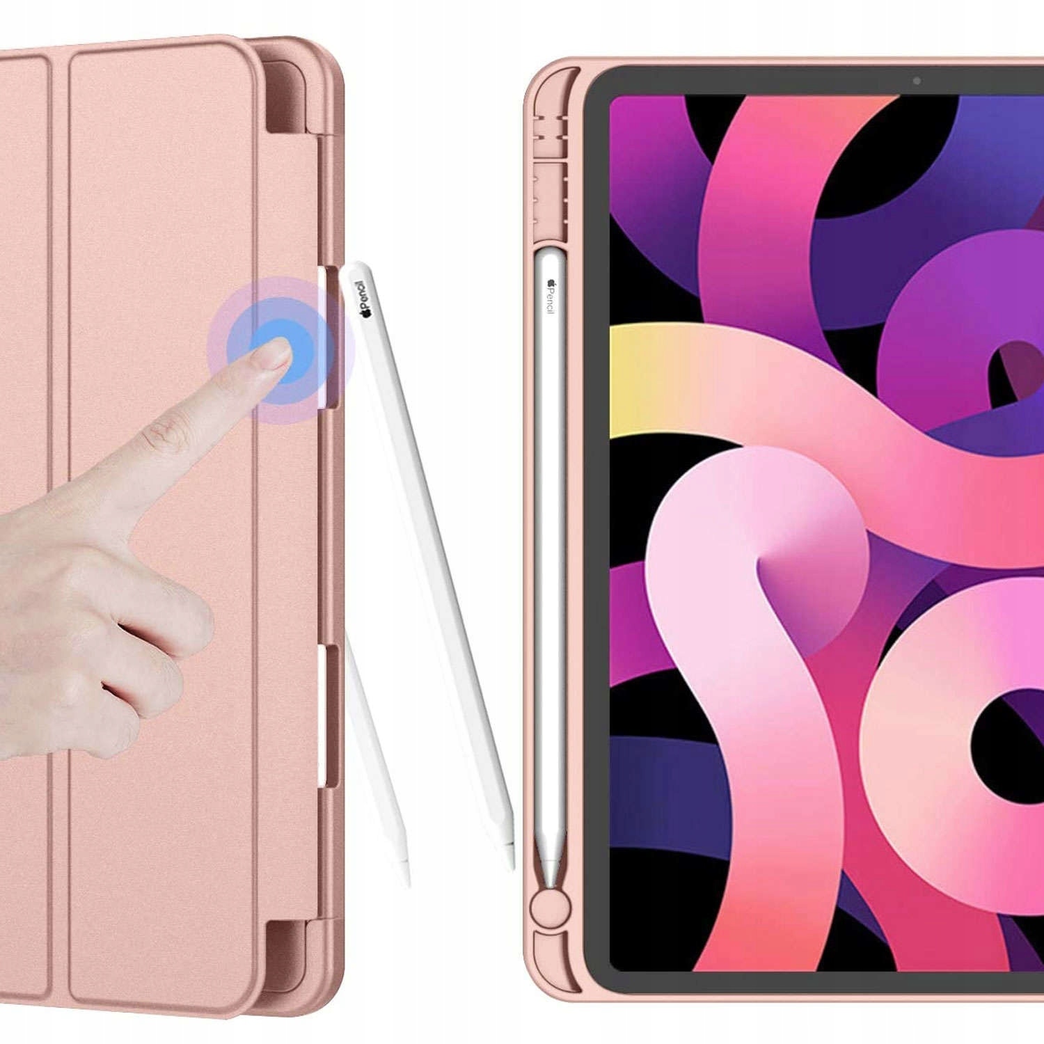 Husa tableta Alogy, Poliuretan termoplastic, pentru Apple iPad Air 4 2020/Air 5 2022, 10.9", roz