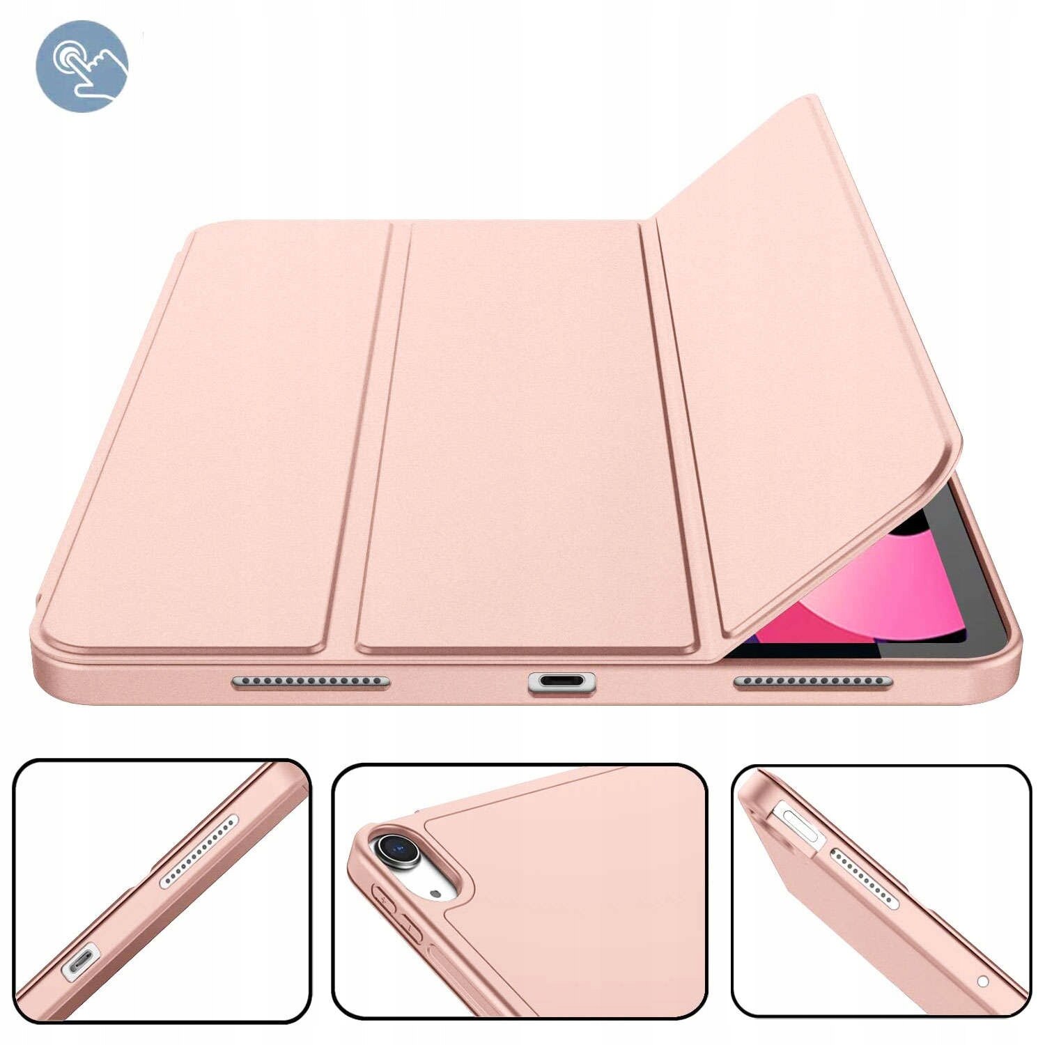 Husa tableta Alogy, Poliuretan termoplastic, pentru Apple iPad Air 4 2020/Air 5 2022, 10.9", roz