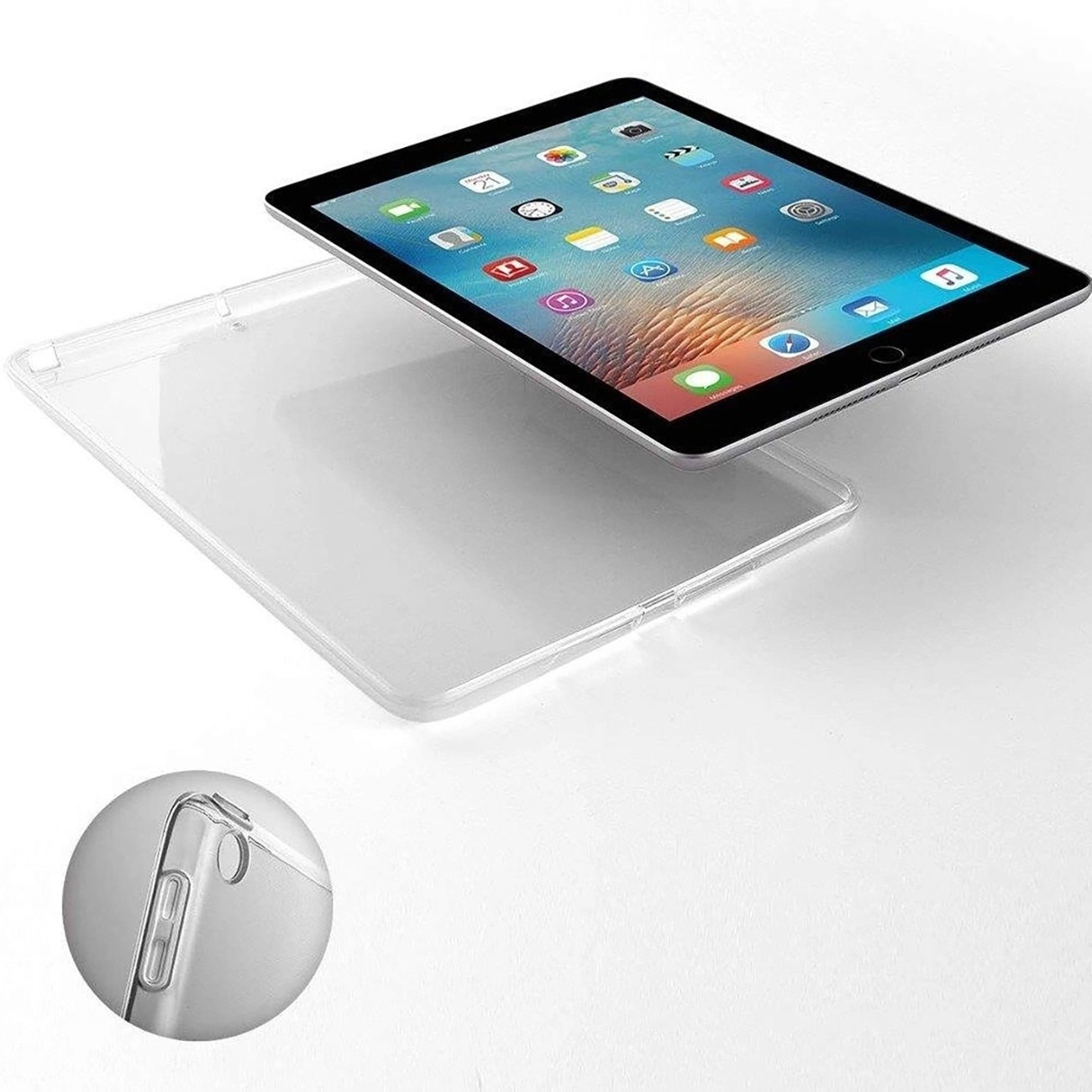 Husa tableta Slim Case, Hurtel, transparenta, compatibila iPad Air 13'' 2024 / 12.9'' 2022, protectie ecran si camera