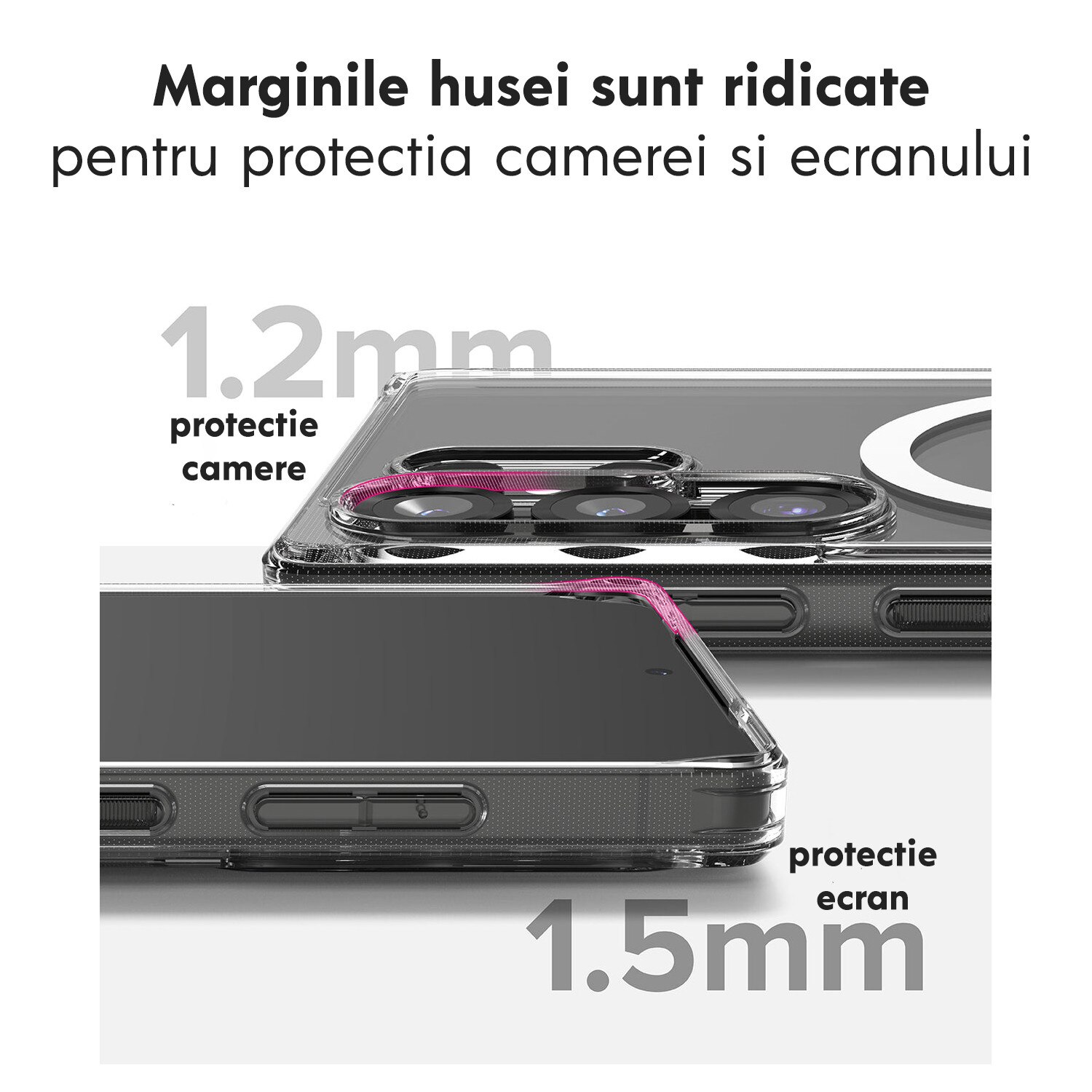 Husa pentru Samsung Galaxy S26 Ultra Ringke Fusion MagSafe, Incarcare wireless, Protectie camera, Calitate premium, Transparent