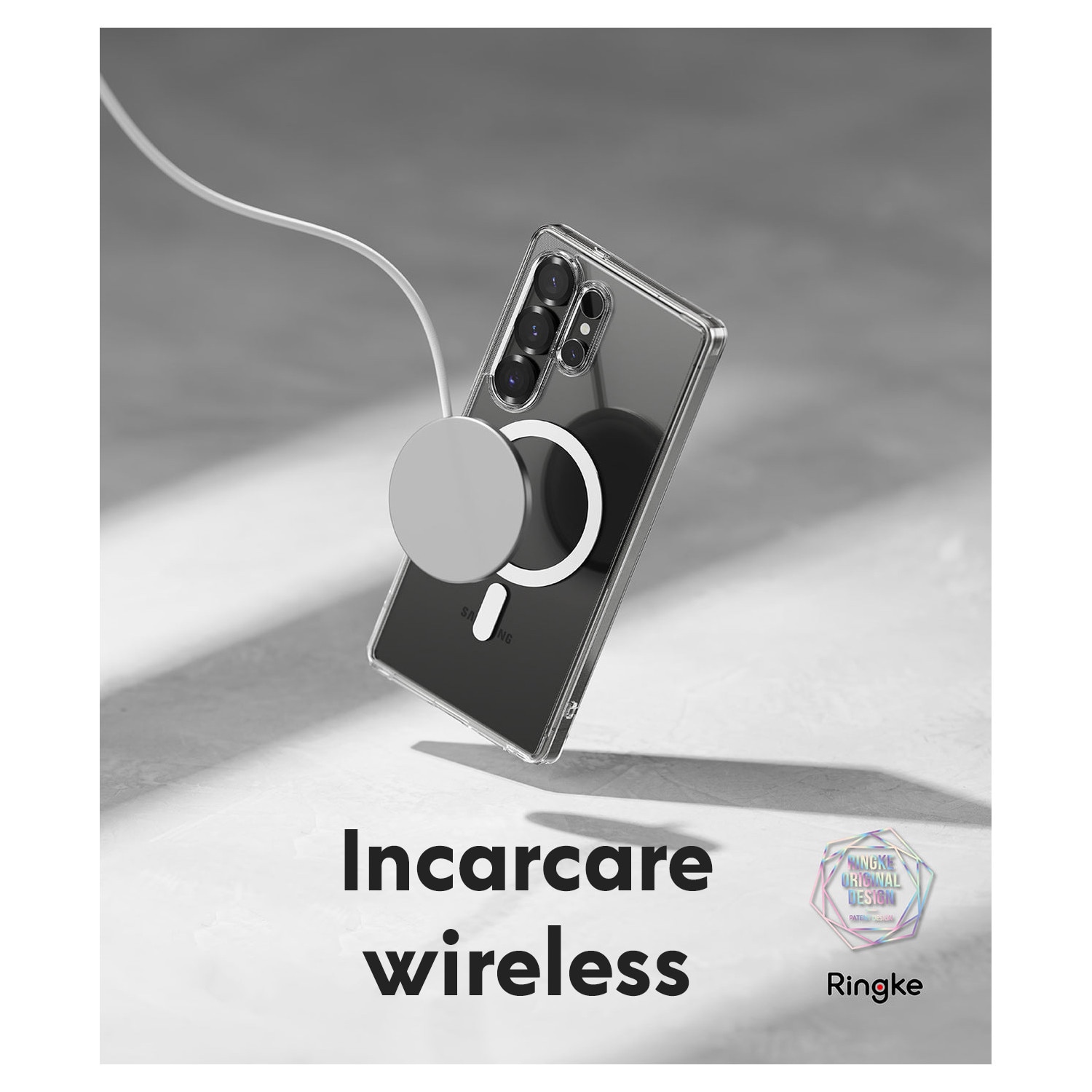 Husa pentru Samsung Galaxy S26 Ultra Ringke Fusion MagSafe, Incarcare wireless, Protectie camera, Calitate premium, Transparent