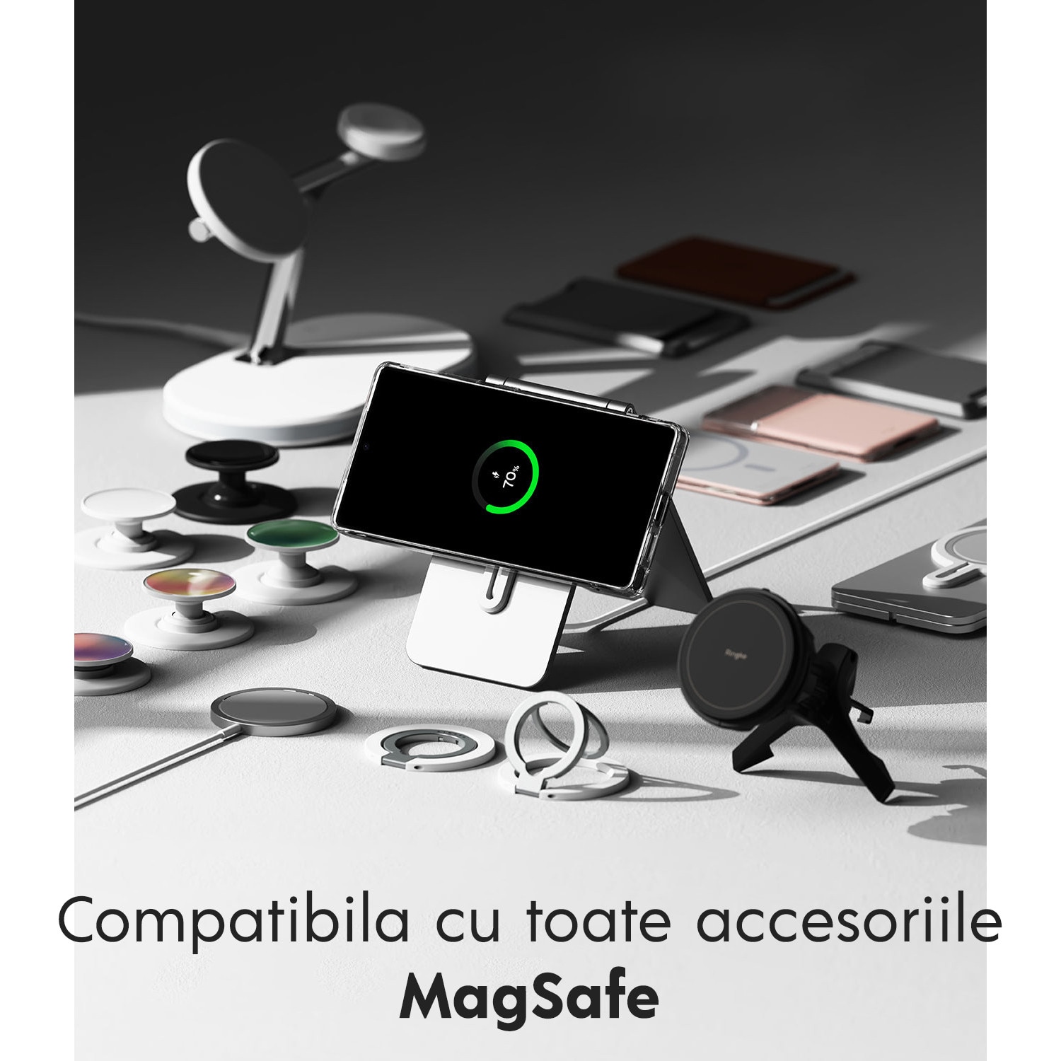 Husa pentru Samsung Galaxy S26 Ultra Ringke Fusion MagSafe, Incarcare wireless, Protectie camera, Calitate premium, Transparent