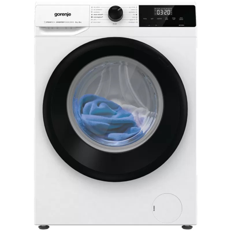 Mașină de spălat cu uscător Gorenje W1D2A964ADS, Capacitate spălare: 9 kg, Capacitate uscare: 6 kg, Display LED, Alb