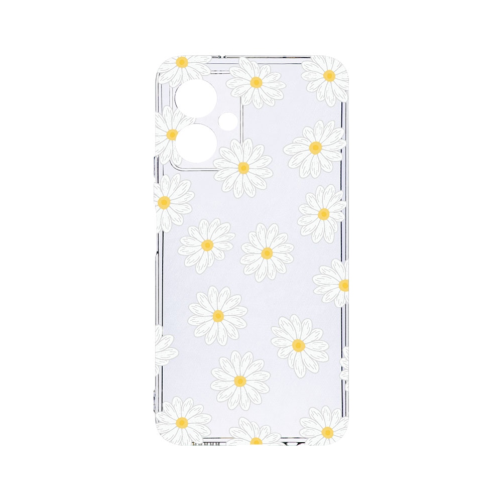 Husa BestCase® Clear Silicon 2MM, Compatibila Cu Motorola Moto G54, Happy Flowers Daisy, Antisoc, Protectie Camera, Margini ridicate pentru protectia ecranului, T 513
