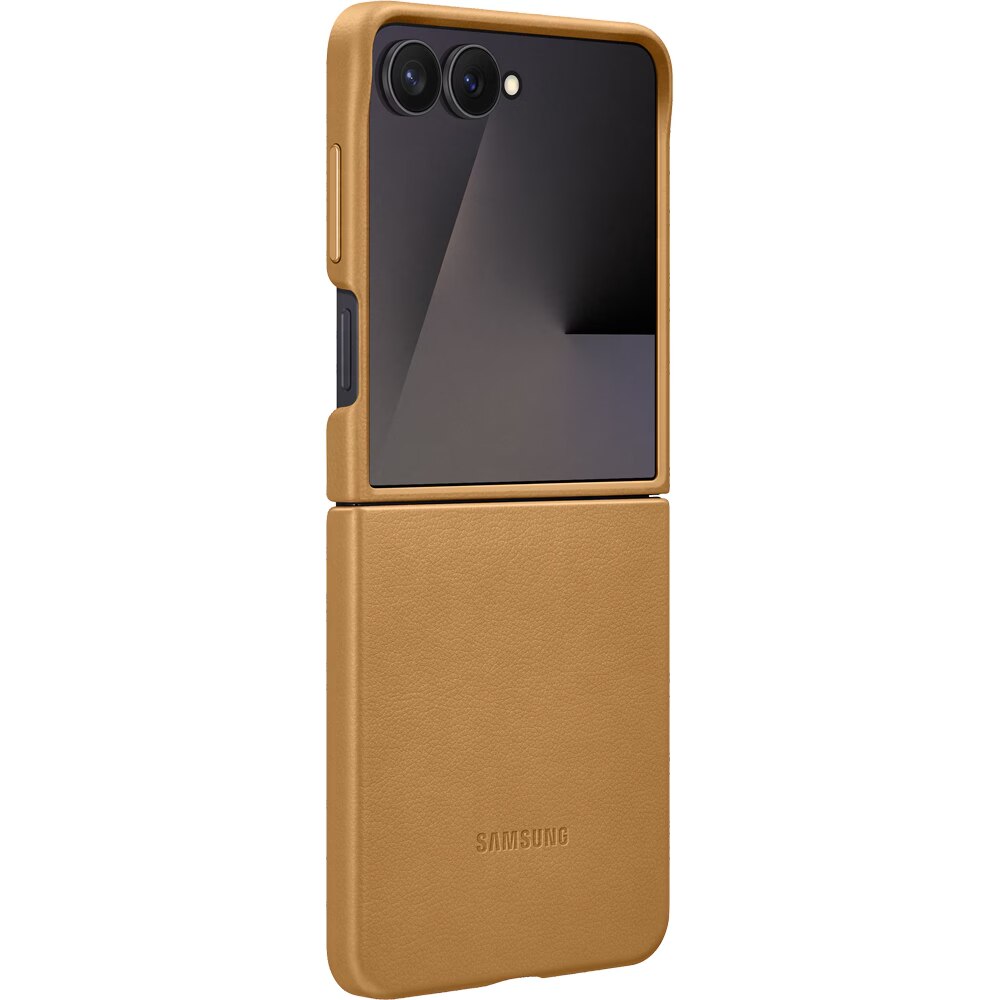 Husa de protectie Samsung Kindsuit (Leather) Case pentru Galaxy Flip7, Camel