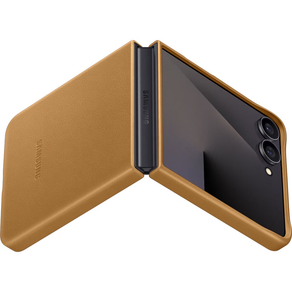 Husa de protectie Samsung Kindsuit (Leather) Case pentru Galaxy Flip7, Camel