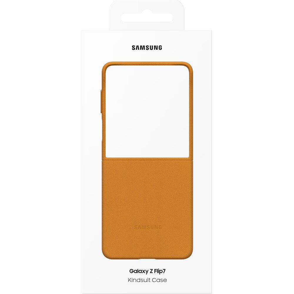 Husa de protectie Samsung Kindsuit (Leather) Case pentru Galaxy Flip7, Camel