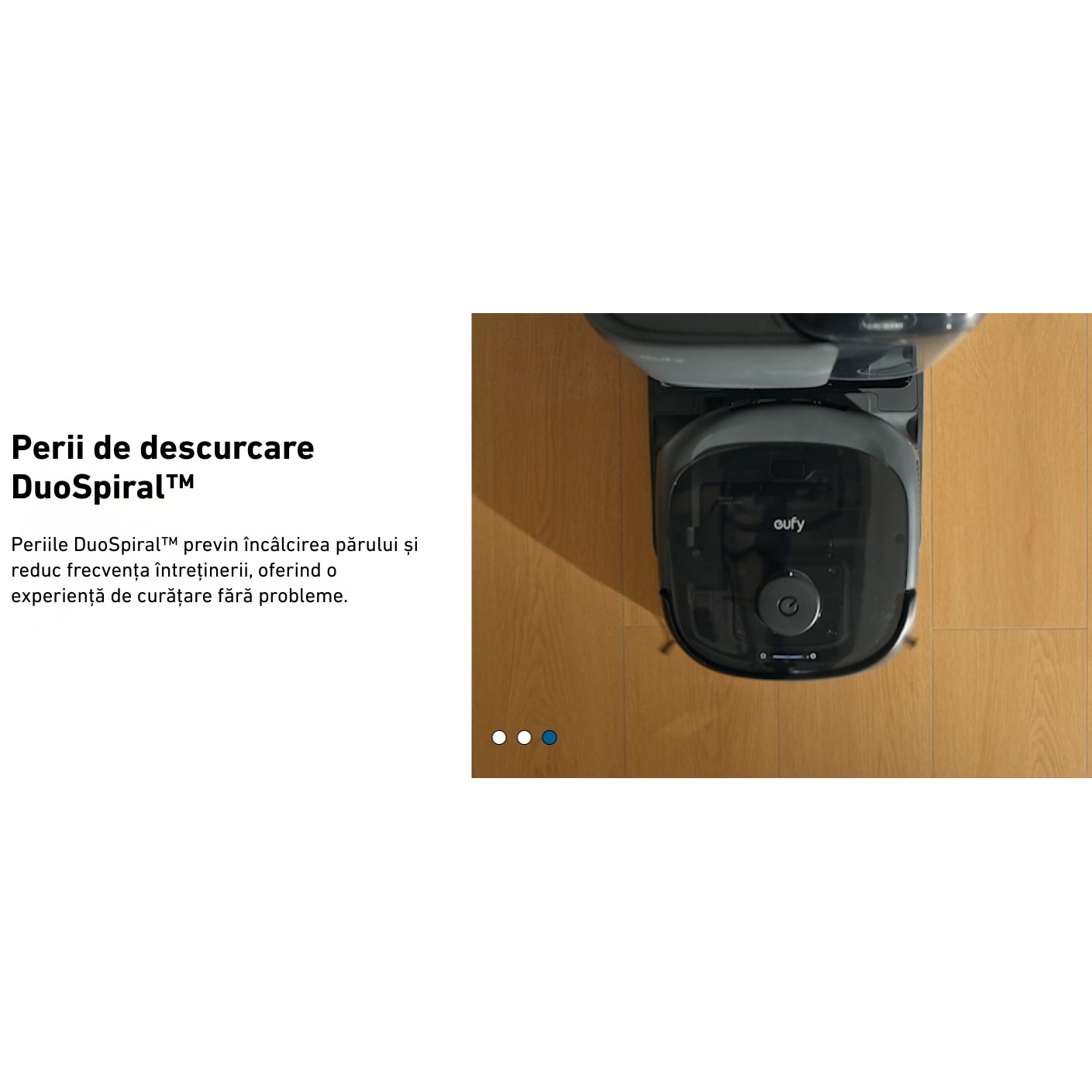 Aspirator robot eufy E25 Omni cu mop, sistem 20, 000 Pa, sistem HydroJet, statie All-in-one Negru