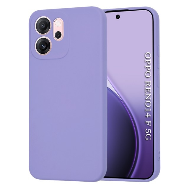 Husa Upzz® SoftFlex Pentru Oppo Reno14 F / Reno14 FS 5G, Silicon Soft, Protectie La Camera, Alcantara La Interior, Light Purple