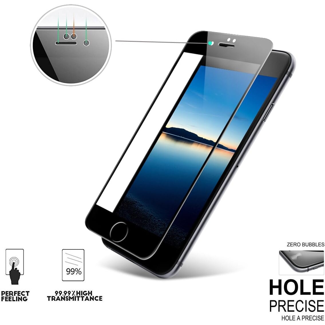 Folie Privacy Compatibila cu Iphone 12 Pro Max, Full Cover, 6D, Calitate Premium