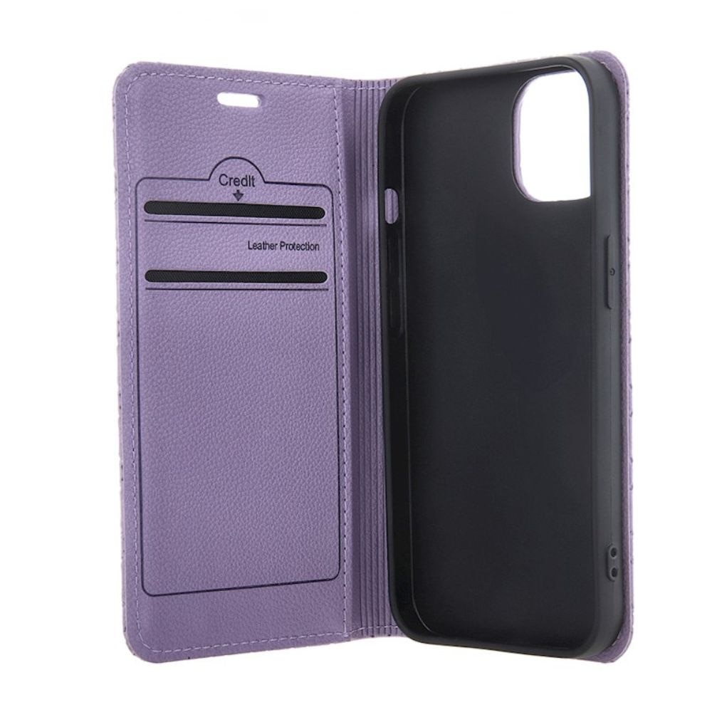 Husa tip carte, Carouri, Eleganta, compatibila cu Xiaomi Redmi Note 14 pro 5G, G-Tech Flip Book, inchidere magnetica, buzunar card, premium stand, Mov lavanda
