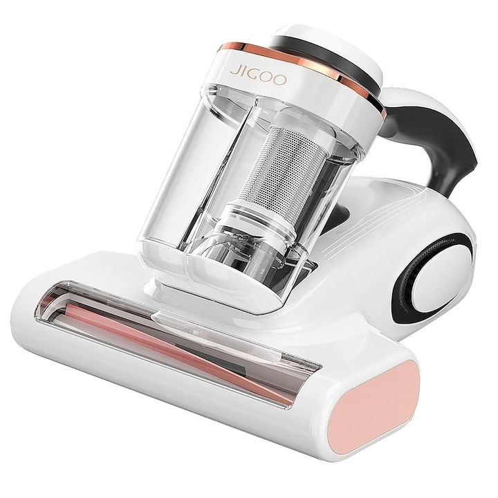 Aspirator JIGOO J300EU, design cu doua cupe, senzor inteligent pentru acarieni, 500W, 0.38L, 220V-240V