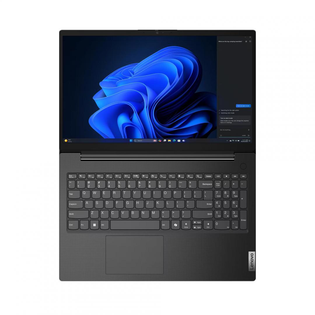 Laptop Lenovo V15 G5, 15.6" FHD, Intel Core 3 100U, 8GB RAM, 256GB SSD, Negru