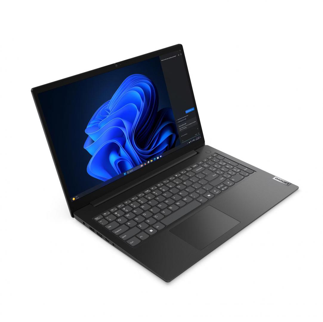 Laptop Lenovo V15 G5, 15.6" FHD, Intel Core 3 100U, 8GB RAM, 256GB SSD, Negru