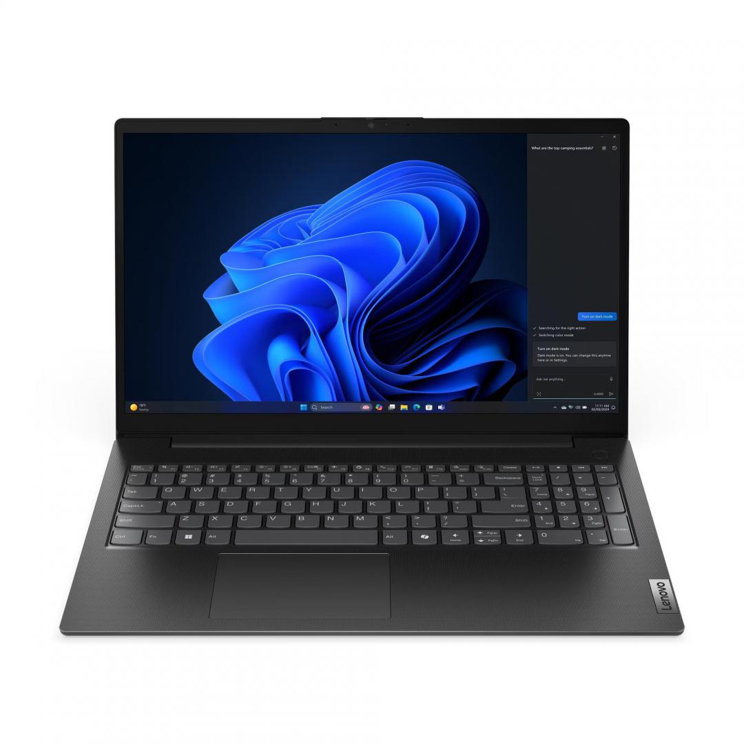 Laptop Lenovo V15 G5, 15.6" FHD, Intel Core 3 100U, 8GB RAM, 256GB SSD, Negru