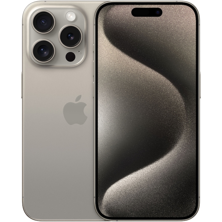 RESIGILAT: Telefon mobil Apple iPhone 15 Pro Max, 256GB, 5G, Natural Titanium