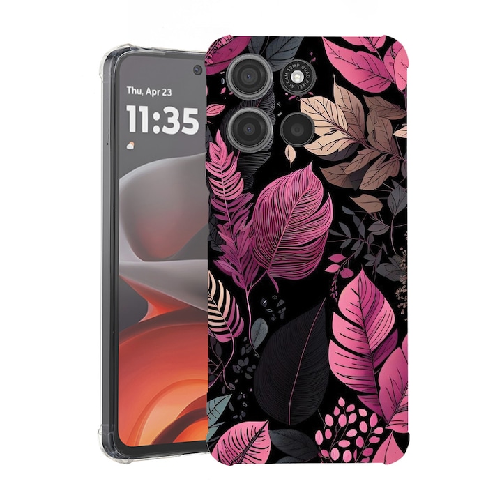 BestCase® Husa Anti Shock pentru Motorola Edge 60 Pro cu Design Rose Feathers, 2052054 AS 1163