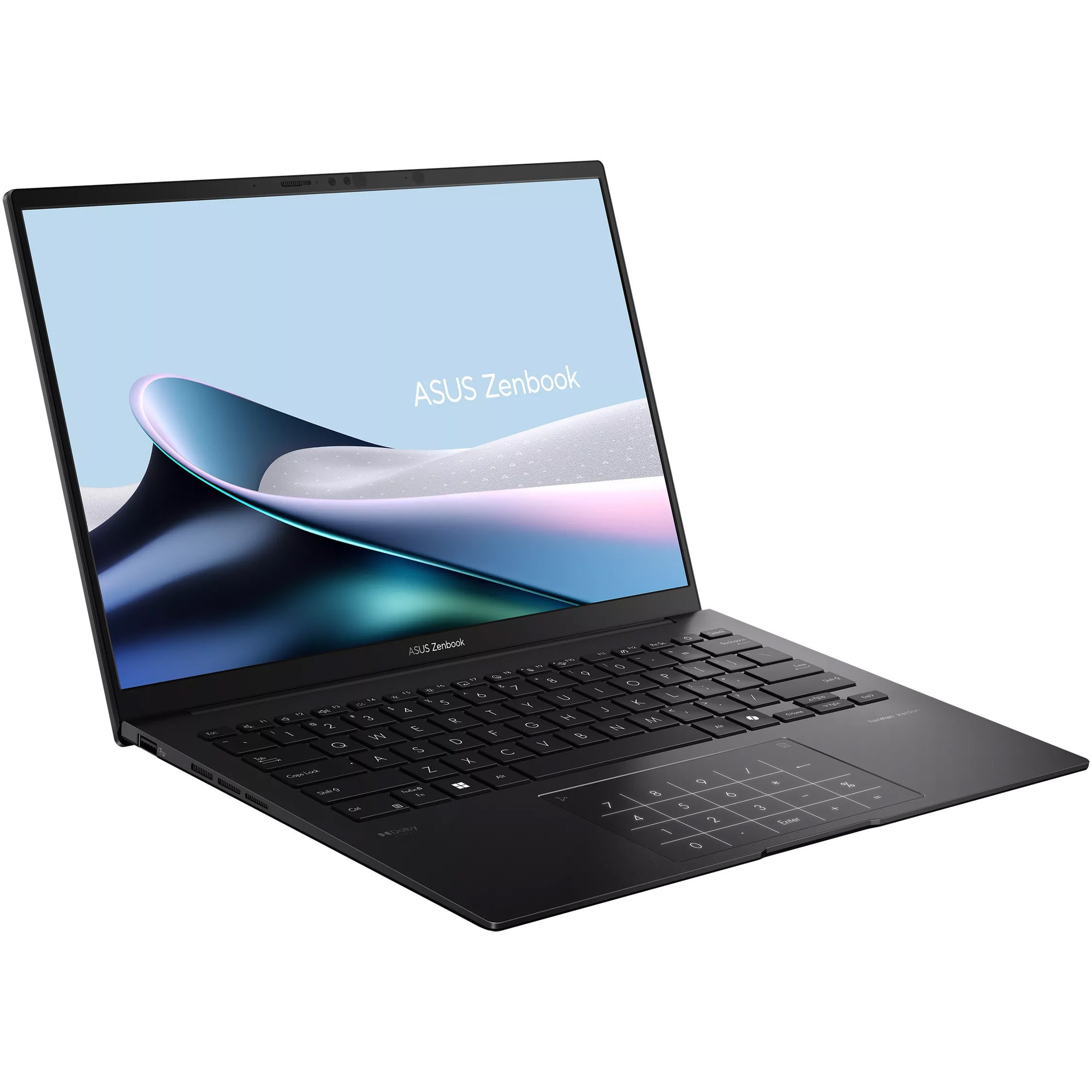 Laptop ASUS Zenbook 14 UM3406GA cu procesor AMD Ryzen™ AI 7 445 pana la 4.6GHz, 14'', WUXGA, OLED, Touch, 32GB DDR5 RAM, 1TB SSD, AMD Radeon™ Graphics, Windows 11 Home, Jade Black