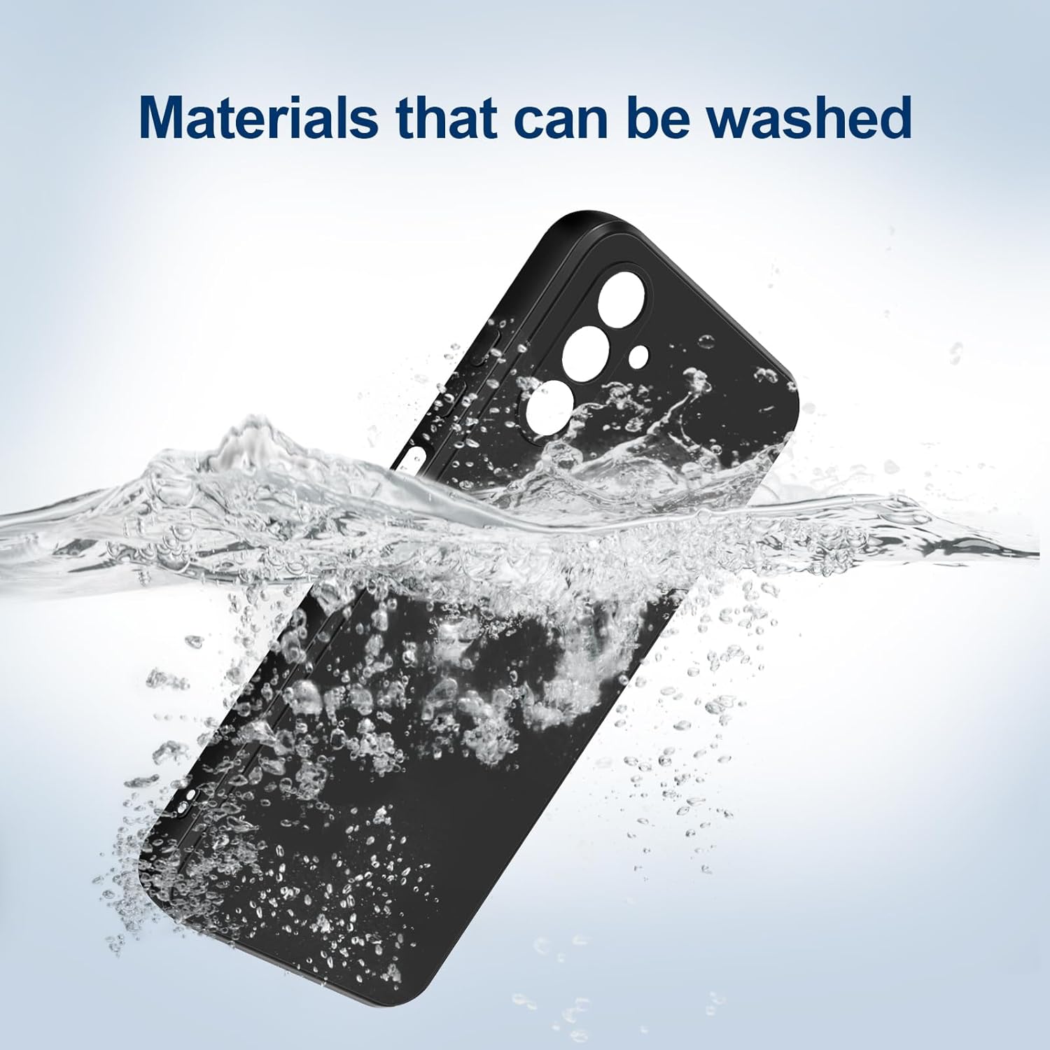 Husa telefon compatibila cu Samsung Galaxy A13 5G / A04S, Soft Silicone Premium, Anti-Soc, Protectie camera, Microfibra interior ( catifea ), Margini Ridicate pentru Protectia Ecranului, Negru