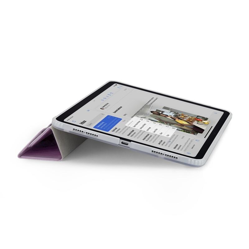 Husă flip cover Pipetto Origami No1, violet, 5 poziții de susținere, material TPU pentru absorbția șocurilor