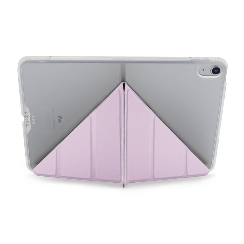 Husă flip cover Pipetto Origami No1, violet, 5 poziții de susținere, material TPU pentru absorbția șocurilor