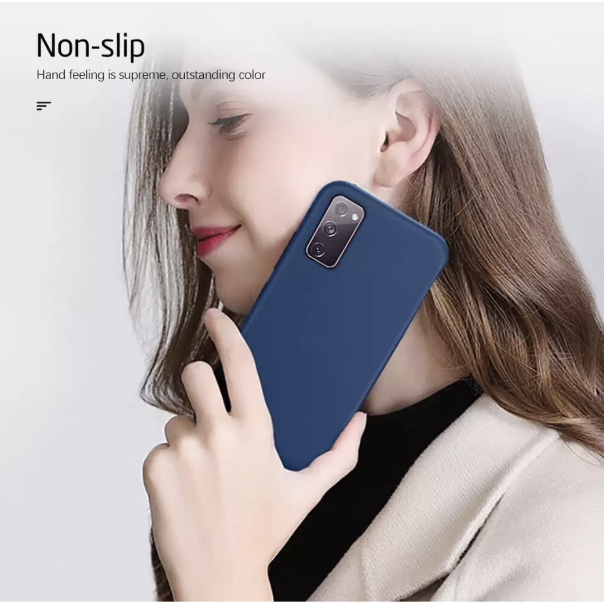 Husa din silicon ultra-slim MATA cu microfibra pe interior, compatibila cu Samsung Galaxy S20 FE / S20 FE 5G, Albastra