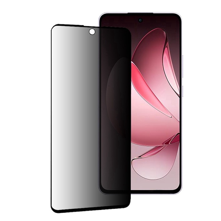 Folie din sticla privacy pentru Oppo Reno 13F 13FS 4G 5G Tempered GLASS 111D Full Glue