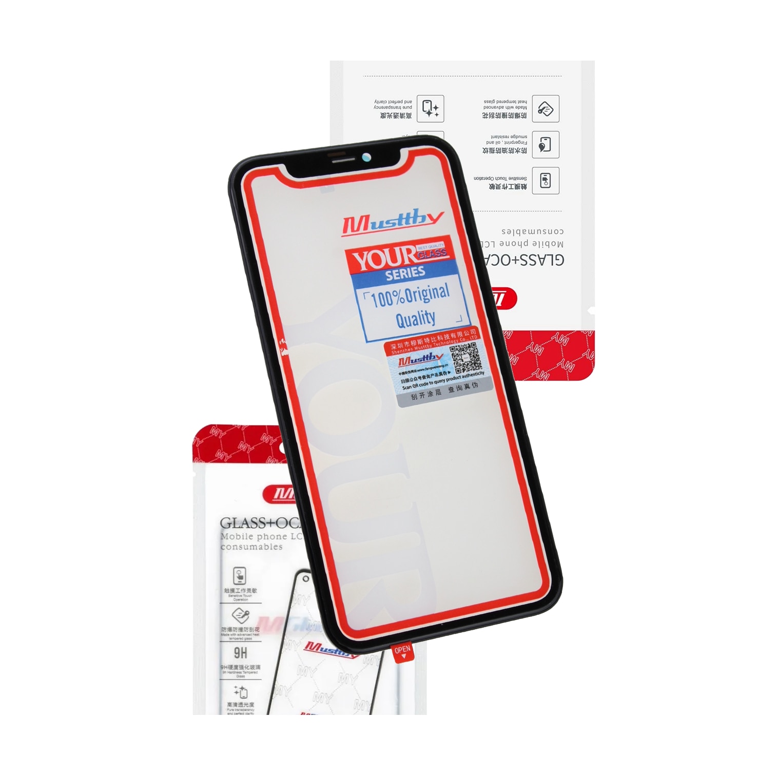 Display pentru iPhone 11 Pro, Musttby, Sticla, Transparent