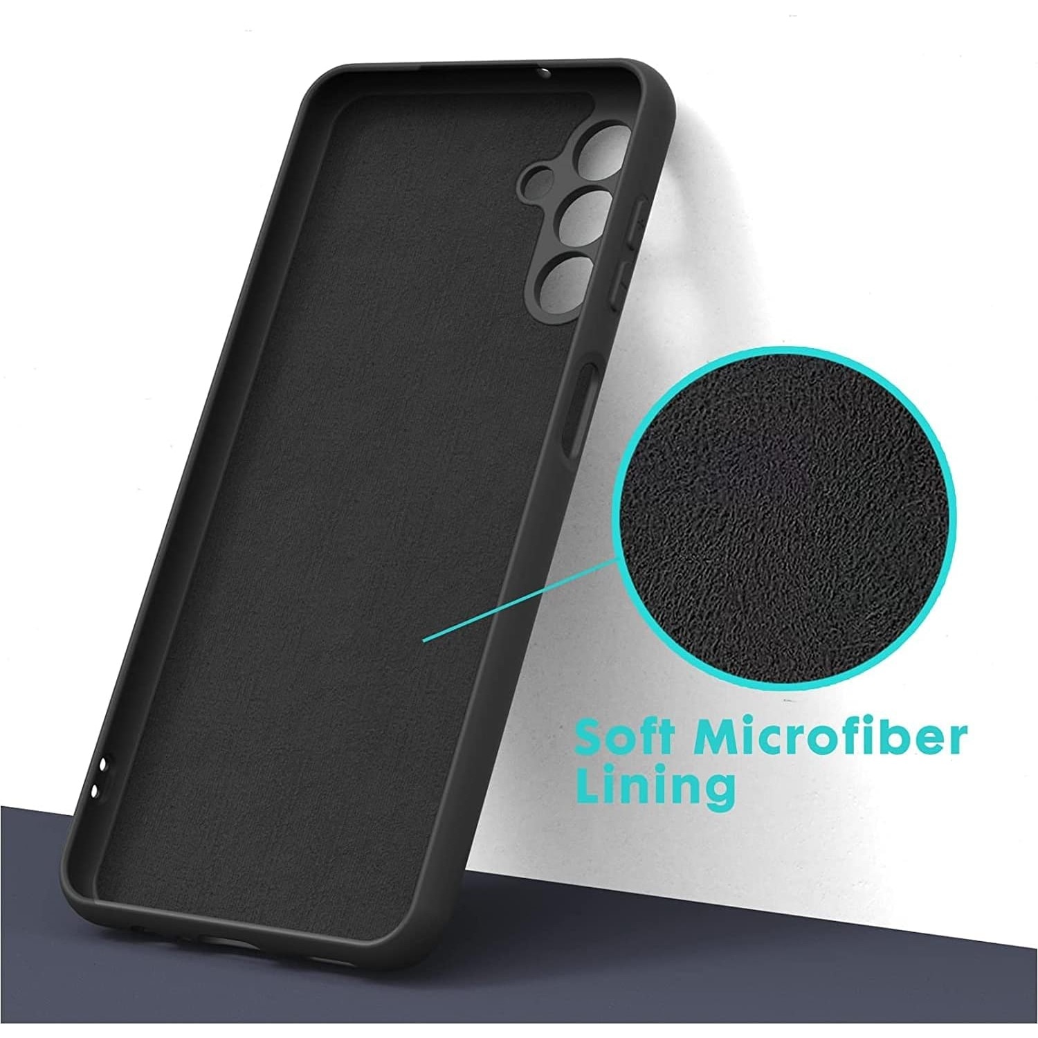 Husa de Protectie, Flippy, pentru Samsung Galaxy A35, Liquid Silicone, cu Microfibra pe Interior, Protectie Antisoc, Compatibil Incarcare Wireless, Negru