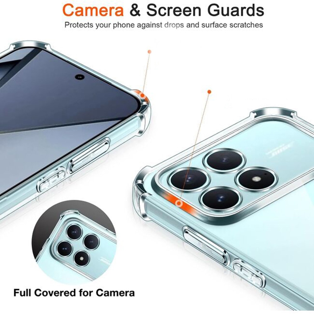 Husa antisoc pentru Xiaomi Poco F8 Ultra, Accesorio Shockproof Silicone, Transparenta