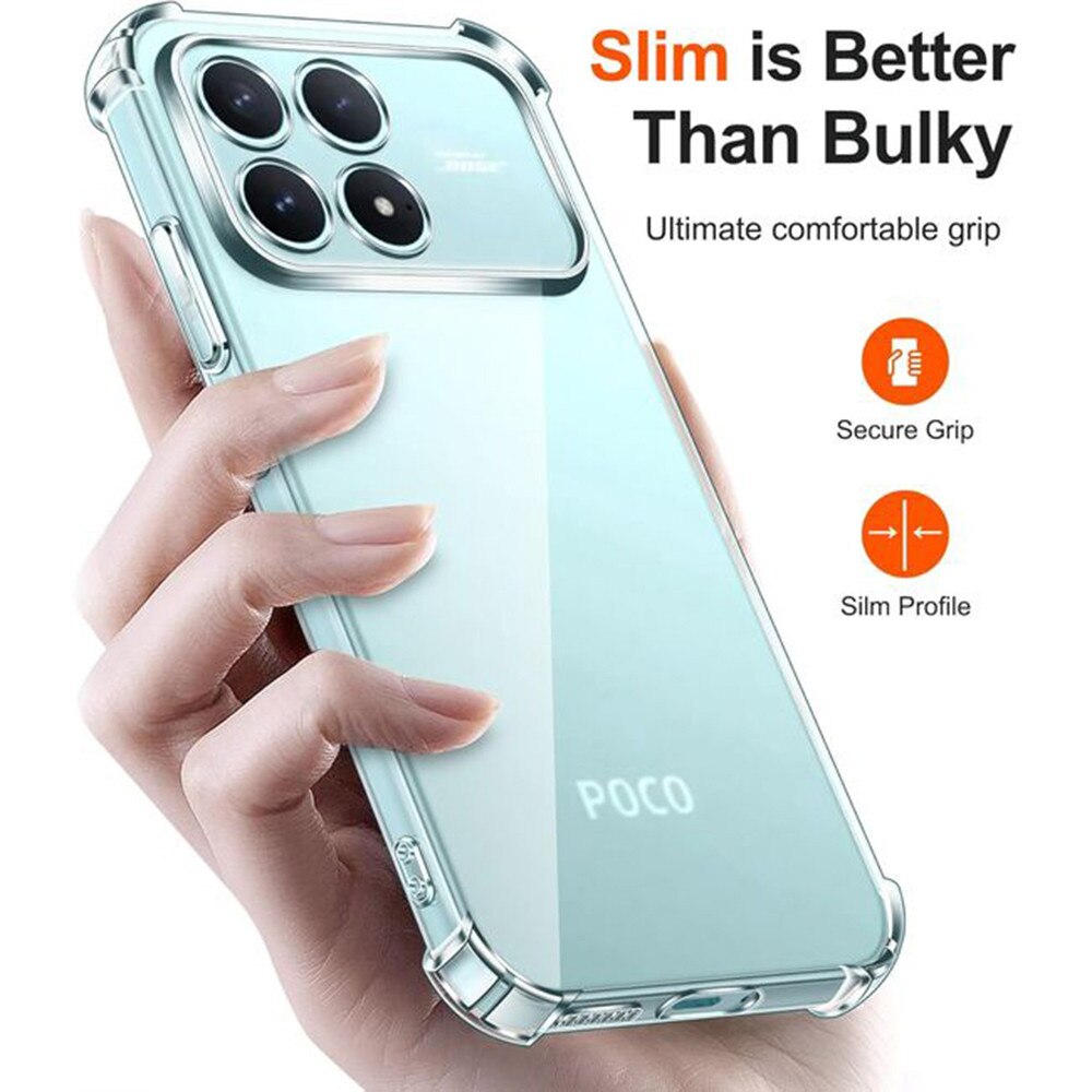 Husa antisoc pentru Xiaomi Poco F8 Ultra, Accesorio Shockproof Silicone, Transparenta