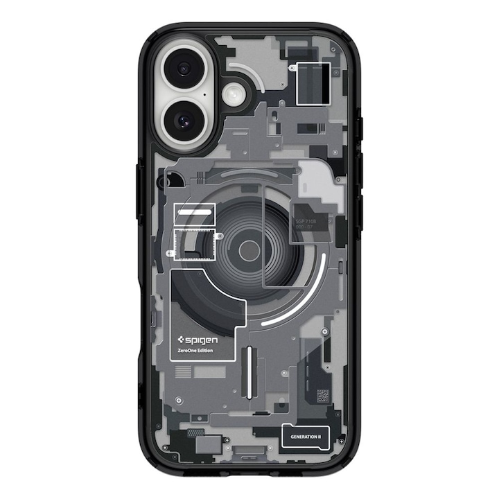 Carcasa Spigen Ultra Hybrid Zero One Black cu Magsafe compatibila cu iPhone 17, Graphics