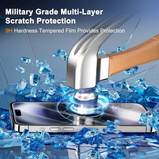 Set 3 Folii Protectie Sticla Temperata pentru iPhone 16, 6.1 Inch, Transparent, Rezistenta la Zgarieturi, 9H