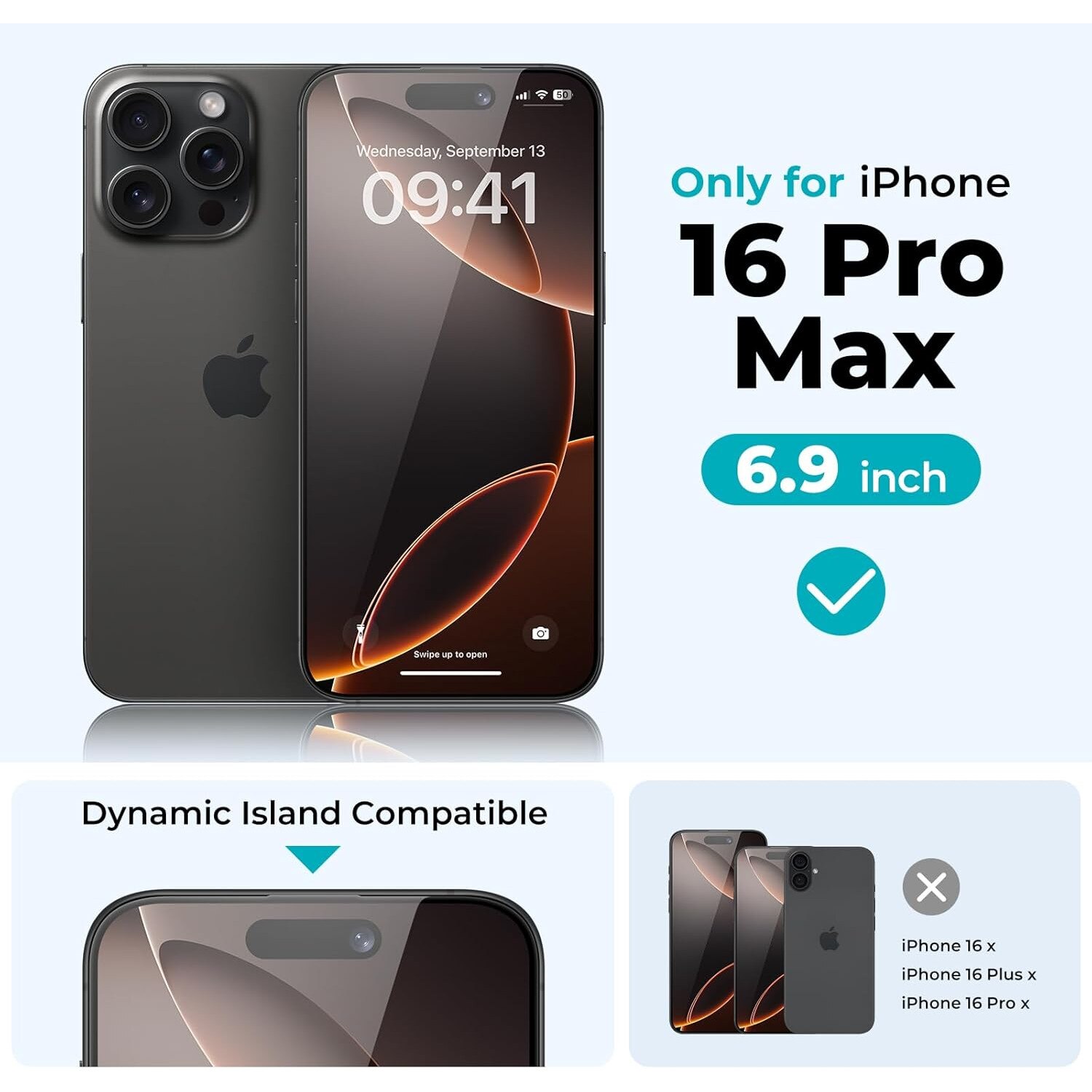 Folie sticla securizata Benks compatibila cu Iphone 16 pro max 6.9 inch, 9h, ultra hd, anti-amprenta, anti-zgarieturi, 2 bucati