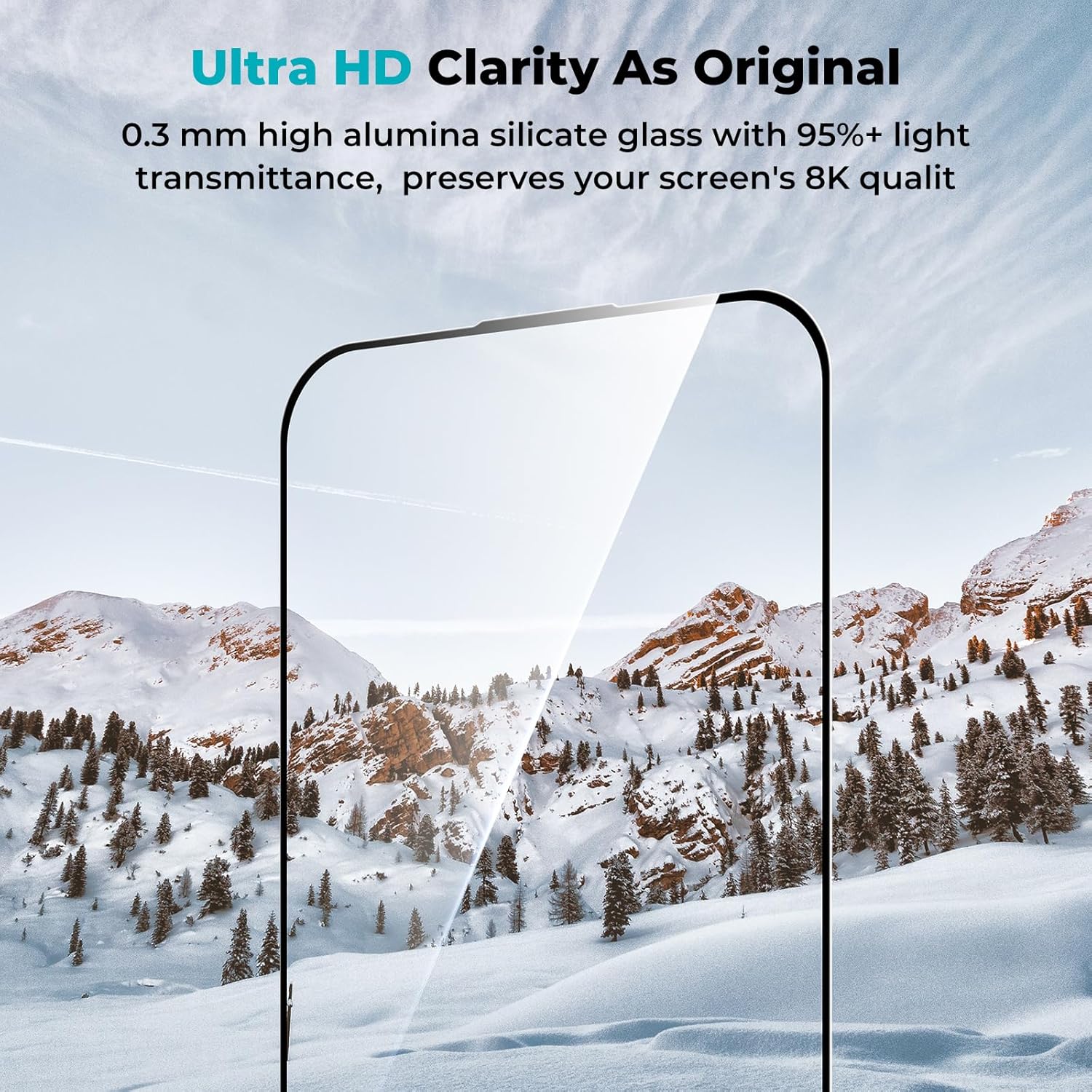 Folie sticla securizata Benks compatibila cu Iphone 16 pro max 6.9 inch, 9h, ultra hd, anti-amprenta, anti-zgarieturi, 2 bucati